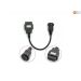 Verloopkabel OBD - OBD2 16 pin (rond) naar 16 pin voor Daf en Scania