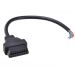 OBD2 kabel open, female connector. 16 aders