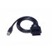 OBD2 kabel Female naar USB, 1 meter