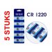 Knoopcelbatterij CR1220, 5 stuks voor auto afstandsbediening