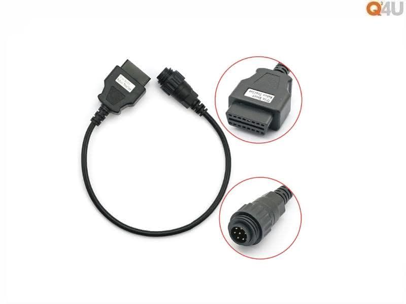 Verloopkabel OBD - OBD2 7 pin naar 16 pin voor Wabco Trailer
