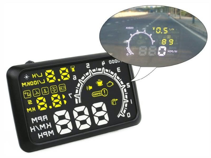 Universele head up display via OBD2, model Q03, 4 inch