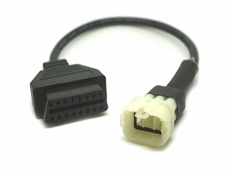 Verloopkabel OBD2 16 pin naar 6 pin voor Kawasaki