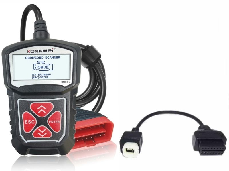 Diagnose handscanner voor Kawasaki motoren met 4 pins aansluiting