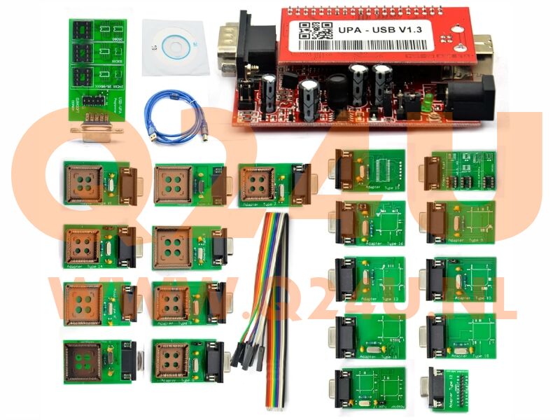 UPA USB Programmer V1.3, full adapter set
