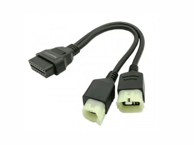 Kawasaki 4+6 Pin naar 16 Pin OBD2 Verloopkabel