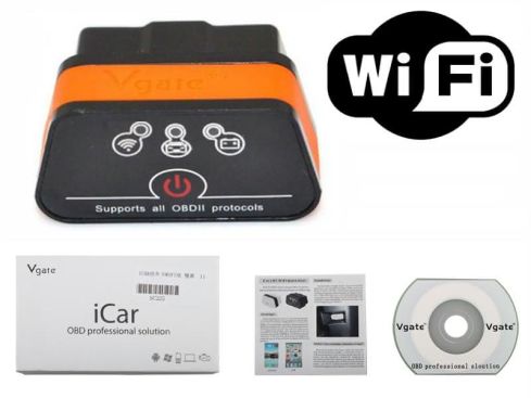 Vgate iCAR scanner, WiFi, ELM327 met knop