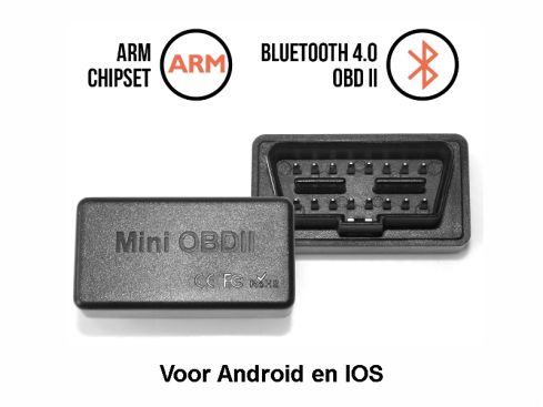 ELM327 Bluetooth 4.0, voor Android en IOS - K-LINE en CAN-BUS - OBD24U.be