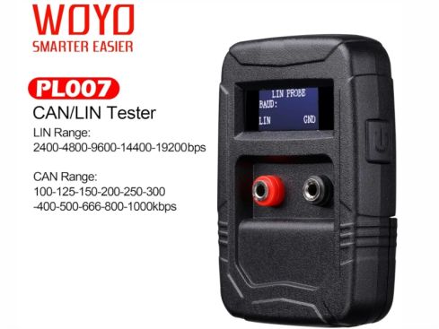 WOYO PL007 CAN - LIN tester, baud lezen, automatisch CAN-H / CAN-L herkenning, bit snelheid