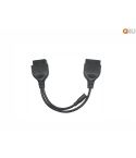 Verloopkabel OBD - OBD2 12 pin naar 16 pin voor Mitsubishi