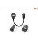 Verloopkabel OBD - OBD2 16 pin (rond) naar 16 pin voor Daf en Scania