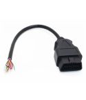 OBD2 kabel open, male connector. 16 aders