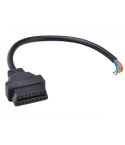 OBD2 kabel open, female connector. 16 aders