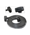 OBD2 verlengkabel 16 pins Male - Female, platte kabel 500 cm (full pin)