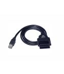 OBD2 kabel Female naar USB, 1 meter