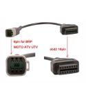 Bombardier BRP 6 PIN Motor ATV UTV diagnose adapter, OBD2 16 naar 6 pins