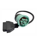 Truck J1939 9-Pins (Groen) naar OBD2 16-Pins Verloopkabel – Diagnose Adapter – 30 cm